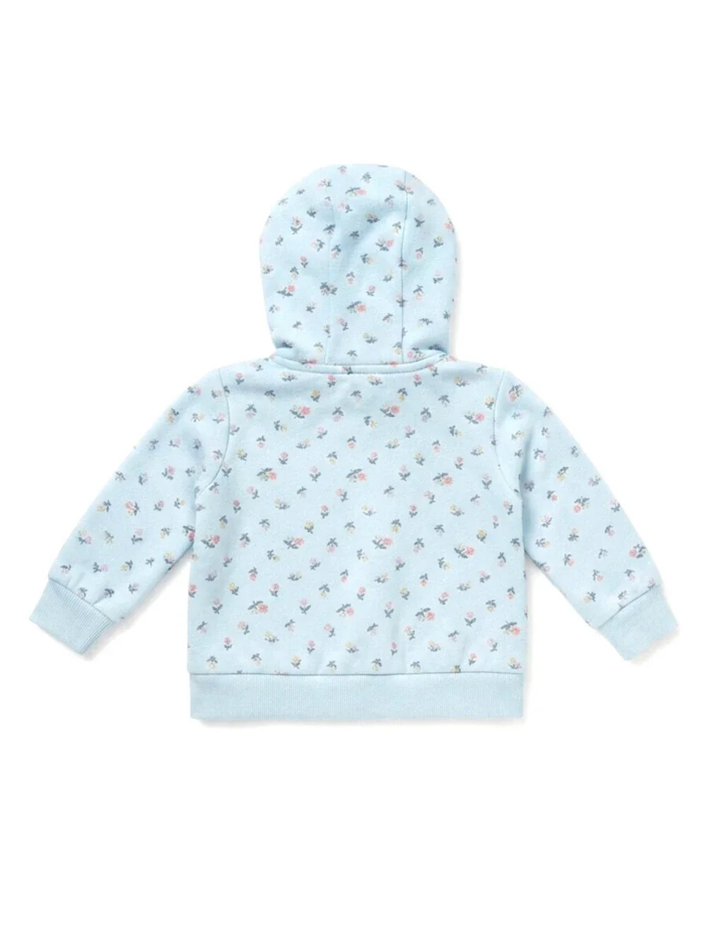 Carter's Toddler Girl Blue Floral Zip-Up Hoodie sz 18 Months